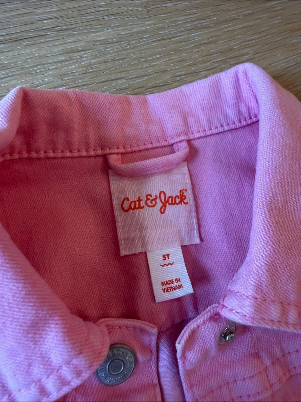 Cat & Jack Pink Denim Jacket for Kids Size 5